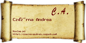 Czérna Andrea névjegykártya